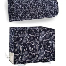 The Furnishing Tree 1.5 Ton Split AC Cover for Indoor and Outdoor Units Self Pattern Blue-image-99