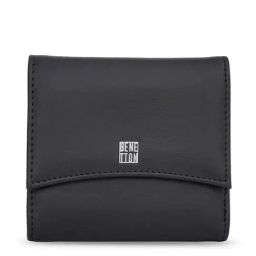 United Colors of Benetton Lina Black PU Solid Tri-Fold Wallet-9