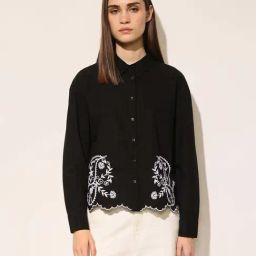 Only Black Cotton Regular Fit Embroidered Shirt-picture-33