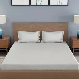 Fabindia Woven Beige 92 Cotton King Bed Sheet With 2 Pillow Cover-picture-19