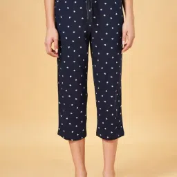 Dreamz by Pantaloons Navy Cotton Printed Capris-image-49