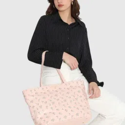 Caprese MERIDA Pink Floral Large Tote Handbag-picture-4