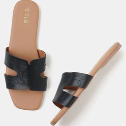 R&B Women Solid PU Open Toe Flats-picture-36