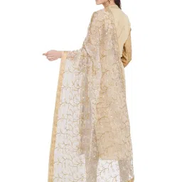Dupatta Bazaar White & Gold Dupatta image 2