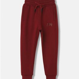 Blue Giraffe Girls Printed Solid Regular Fit Joggers-image-63