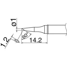 Hakko Soldering Iron Tip 1BC Type Suitable For FX-100, T31-01BC1 (10) (Set of 10)-18