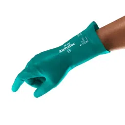 Ansell AlphaTec 58-330 Green Aquadri Chemical Resistant Work Gloves Size 8 Nitrile Coating, 58330080-picture-0