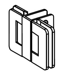 Dorma XL - C 8043 Polished Chrome Finish Shower Fitting Glass to Glass G/G T Hinge-image-9