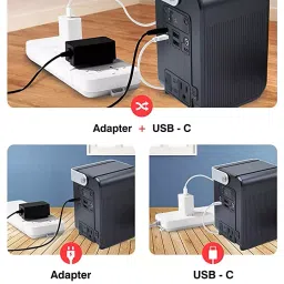 ilife Ivelway Lithium Portable Power Generator 100 W Backup Battery Supply 110 V Ac Black With Solar Panel image 3