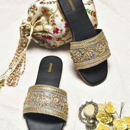 Anouk Women Embellished Open Toe Flats-68