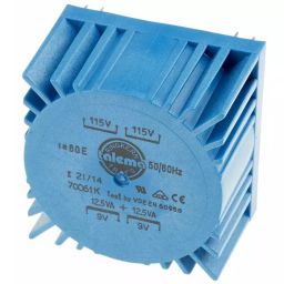 Nuvotem Talema Toroidal Transformer 115 V AC 230 V AC 2 x 9V AC 25VA 2 Output, 70061K-image-14
