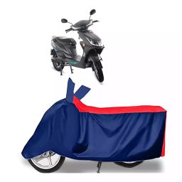Auto Pearl Polyester Two Wheeler Cover for Hero Electric Electric Atria (Red Blue)-image-76