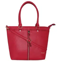 Elle Brick Red Solid Shoulder Handbag-15