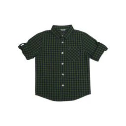 Allen Solly Junior Green & Navy Checks Shirt-picture-33