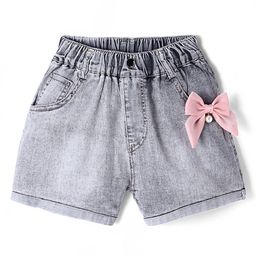 Kookie Kids Solid Shorts with Bow Applique - Black-image-55