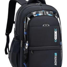 SYGA Kids Backpack Lightweight Large-Capacity & Stylish and Functional for Primary and Junior High School Students (Black & Blue)Height 18 Inch-image-14