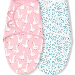 Tidy Sleep Baby Hug-Me U-Shape Wrapper for Newborns Pink Duck & Blue Leaf pack -2-picture-24