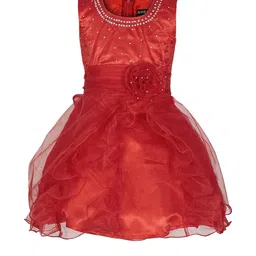 Shahina Fashion Girls Knee-Length Net & Satin Dress-image-17
