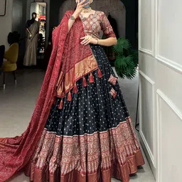 Aika Printed Ready to Wear Lehenga & Unstitched Blouse With Dupatta image 4