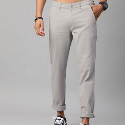 Roadster Men Grey Chinos Trousers-image-67