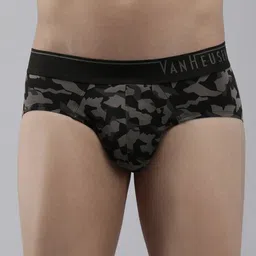 Van Heusen Men Allover Print 4 Way Stretch Body Defining Fit Briefs- IHIOBR1SP1530008-23