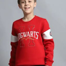 Monte Carlo Boys Printed Red Round Neck Full Sleeve Sweatshirt-image-100