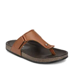 Shences Tan T-Strap Sandals-image-67