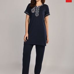 Duchess Women Printed Night suit-image-40