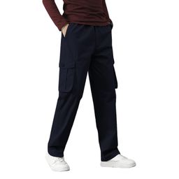 BAESD Men Relaxed High-Rise Cargos Trousers-image-60