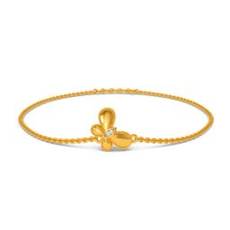 Kisna Diamond & Gold Jewellery Sparkling Butterfly 14k Gold & Diamond Bracelet for Women-image-91