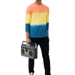 The Souled Store Multi Cotton Regular Fit Self Pattern Sweatshirt image 3
