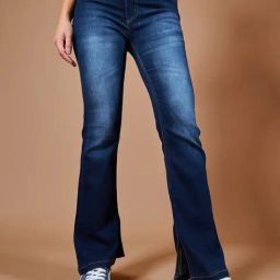 DOLCE CRUDO Blue Denim Regular Fit Mid Rise Jeans-image-41