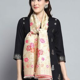 Monte Carlo Floral Self-Design Shawl-5