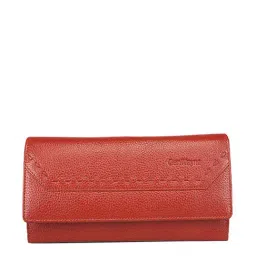 Genwayne Red Solid Wallet for Women-image-10
