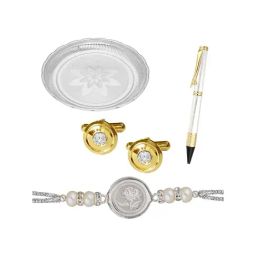 Sri Jagdamba Pearls 0.99 Silver Rakhi Hamper-image-20
