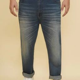 John Pride Navy Regular Fit Stretchable Jeans-image-15