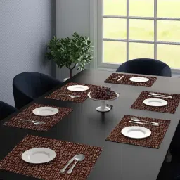 Saral Home Brown Chenille Placemats - Set of 6-image-65