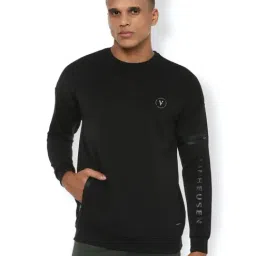Van Heusen Black Regular Fit Printed Sweatshirt-image-69