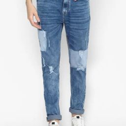Forever 21 Blue Lightly Washed Jeans-image-36