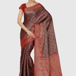 Banarasi Silk Works Brown Cotton Woven Saree With Unstitched Blouse-image-69