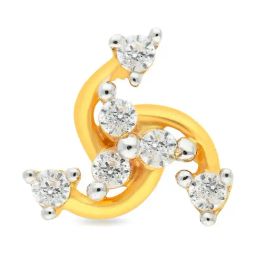 Malabar Gold and Diamonds 22k Gold Floral Nosepin for Women-image-63