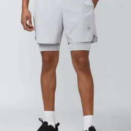 Van Heusen Flex White Regular Fit Self Pattern Shorts-image-63