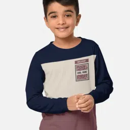 HELLCAT Navy Color Block Full Sleeves T-Shirt-image-17
