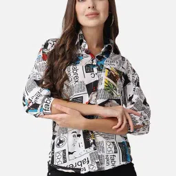 Cation White Printed Shirt-image-69