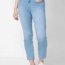 Spykar Blue Cotton Mid Rise Jeans-image-92