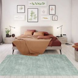 Ddecor Rugs Green Polypropylene Solid Rugs-40