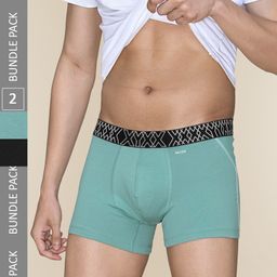 XYXX Men Pack of 2 Super Combed Cotton Sprint Trunks XYTRNK2PCKN603-53