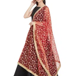 Dupatta Bazaar Red & Gold Dupatta image 3