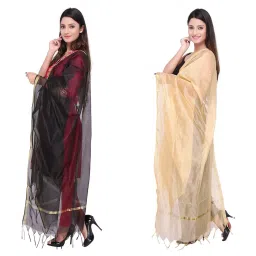 Dupatta Bazaar Multicolored Dupatta - Pack of 2 image 2