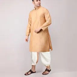 ADARNIYA Men Embroidered Straight Kurta Set-image-34